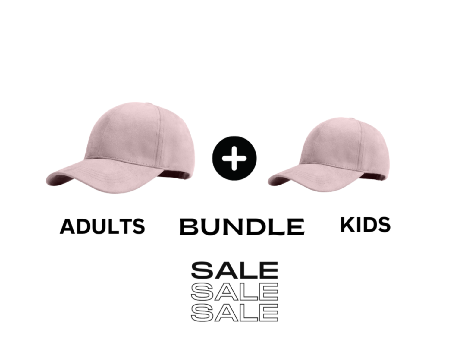 Salmon Suede Cap Set | Pink Suede Baseball Caps